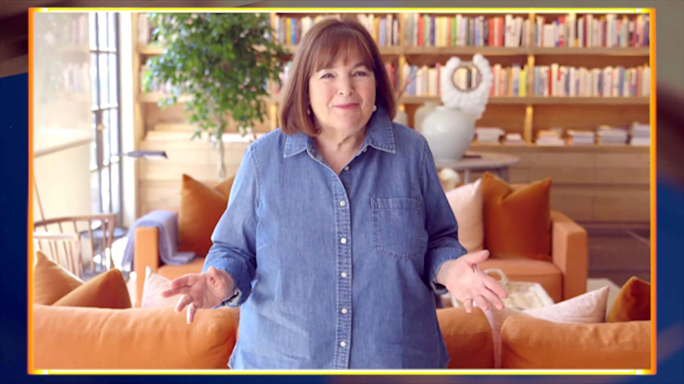 Ina Garten accepts an Emmy Award, 2021.