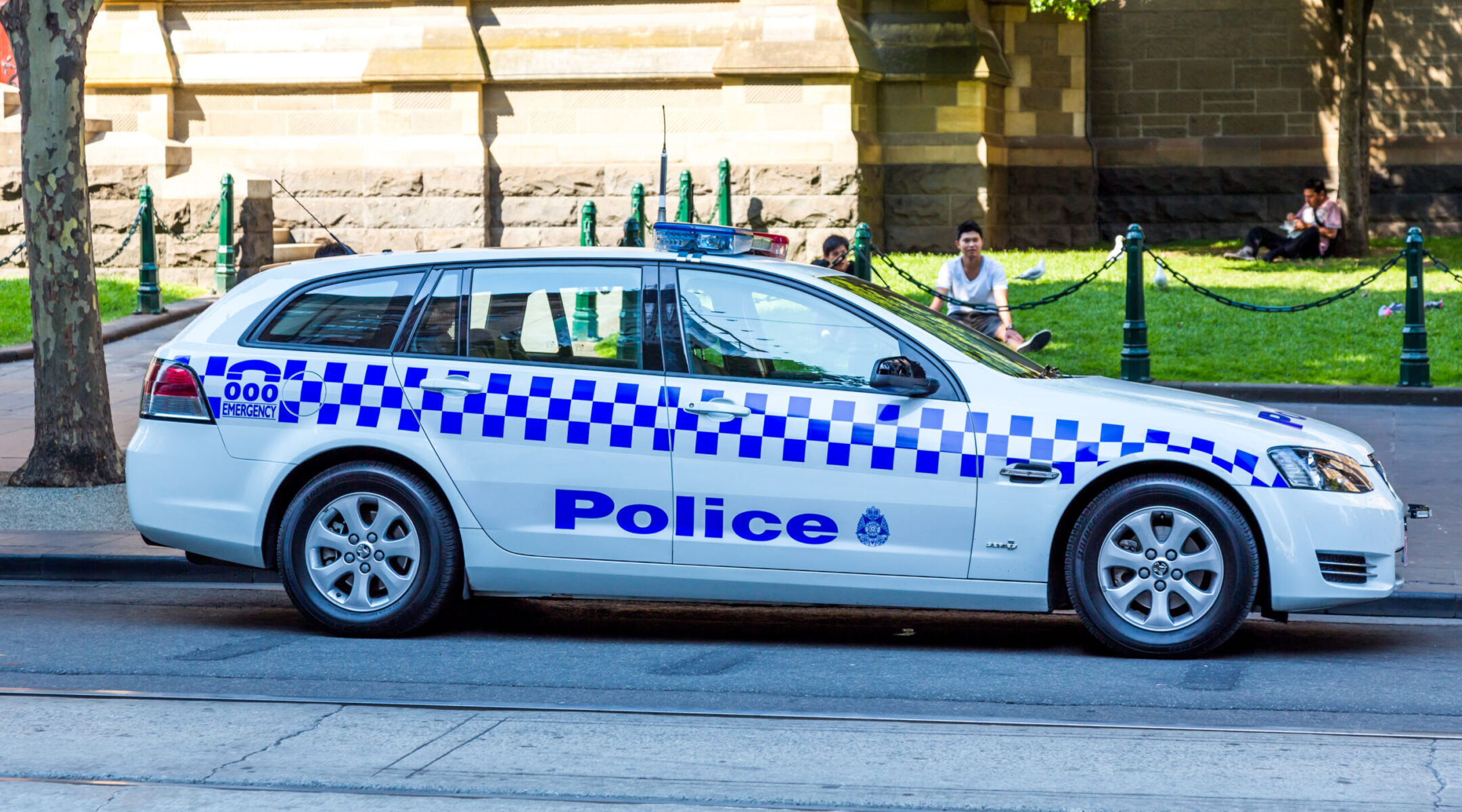 Victoria State Police car on duty on a street of Melbourne, Australia, in 2013. (Getty Images)