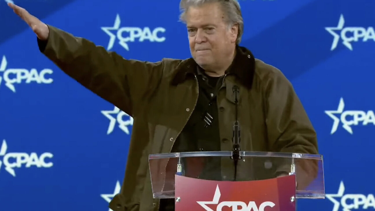 Bannon made the gesture toward the end of his speech to CPAC.