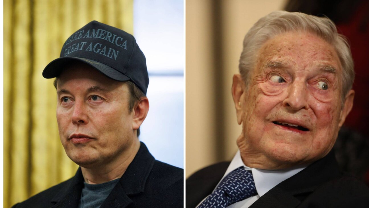 Elon Musk (left) and George Soros.